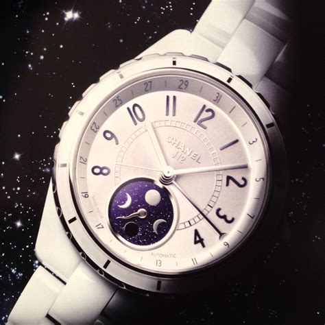 chanel moonphase watch|Chanel j12 chronograph watch.